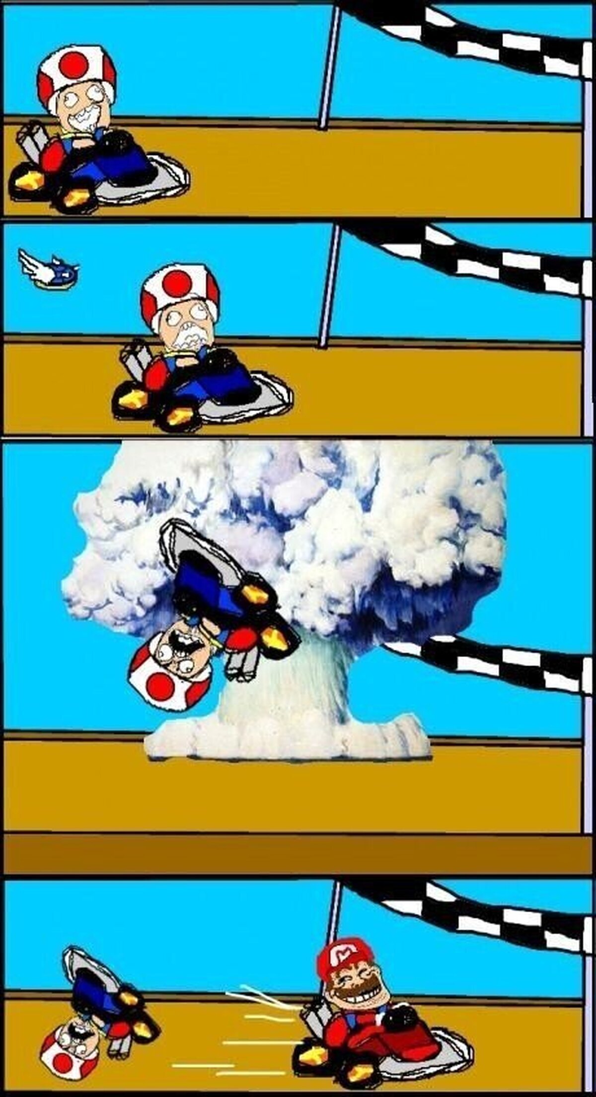 Cada vez que juego al Mario Kart