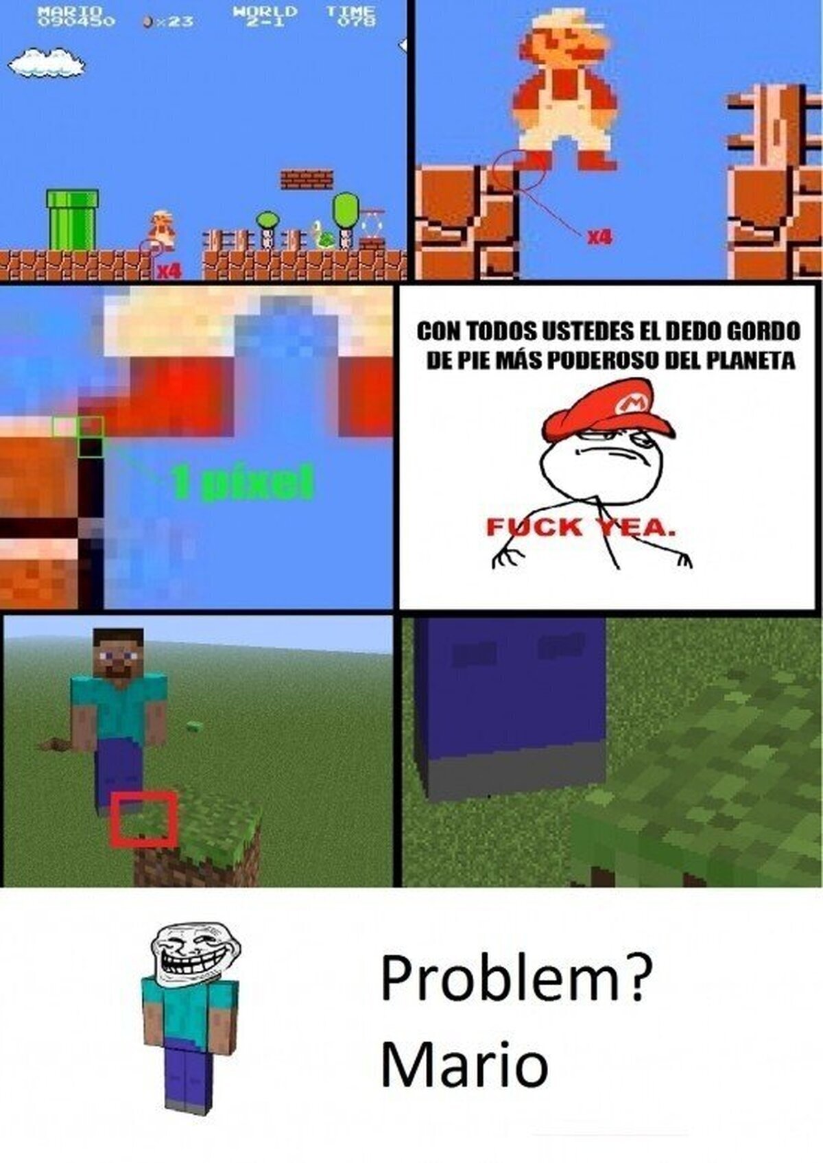 Uy s&iacute;, que pies m&aacute;s fuertes tienes, Mario...