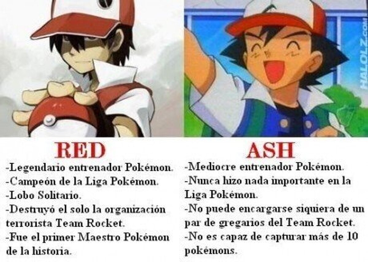 HE AQUÍ - La gran diferencia entre Red y Ash
