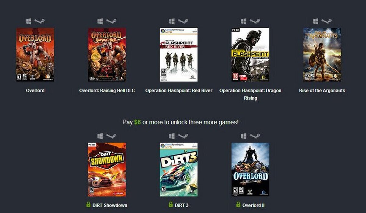 Nuevo Humble Bundle de Codemasters