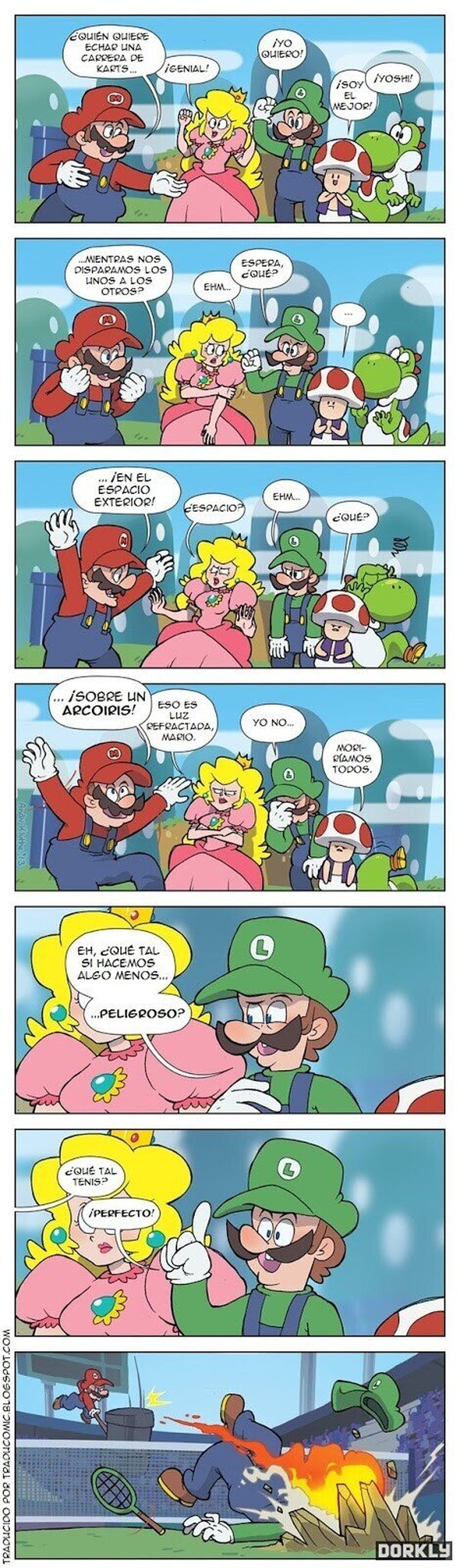 Mario no sabe hacer las cosas a medio gas