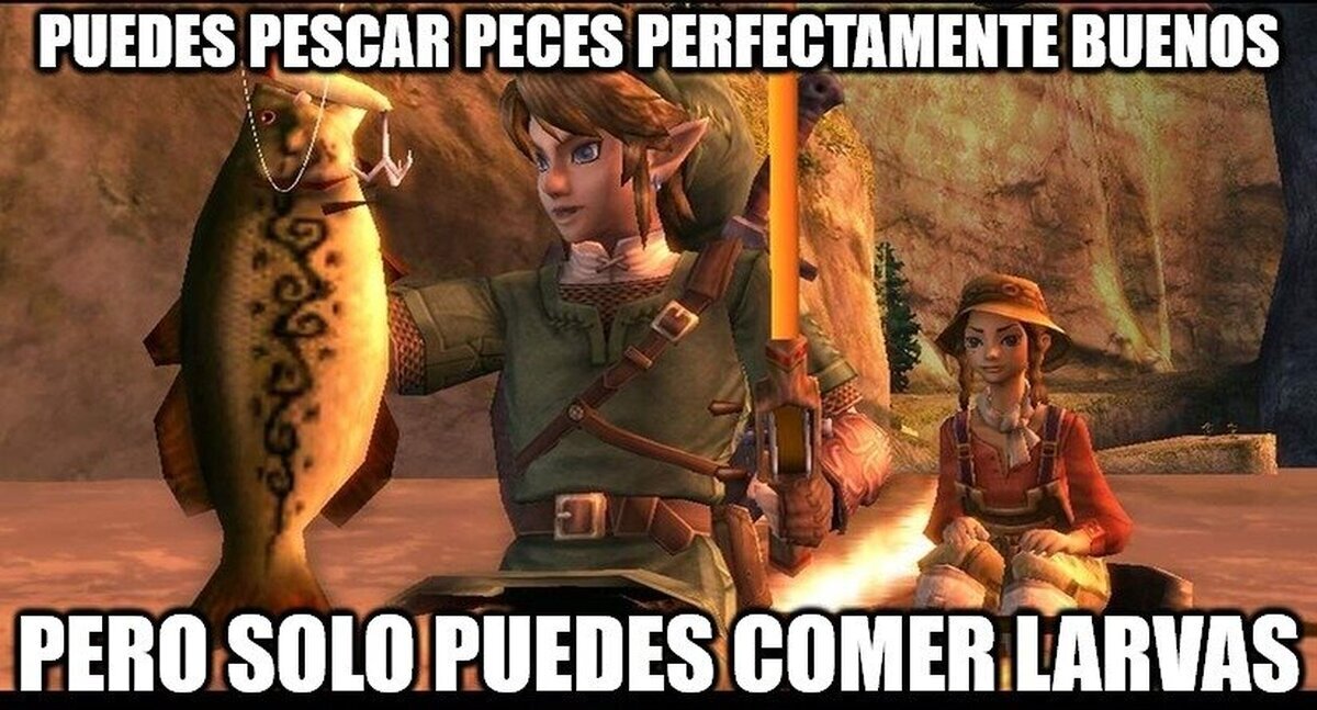 Es que las larvas del Twilight Princess son todo proteínas