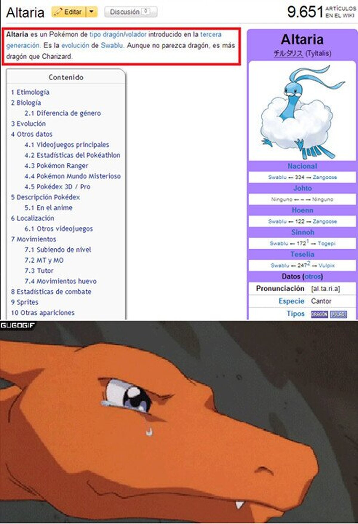 Pobre Charizard...