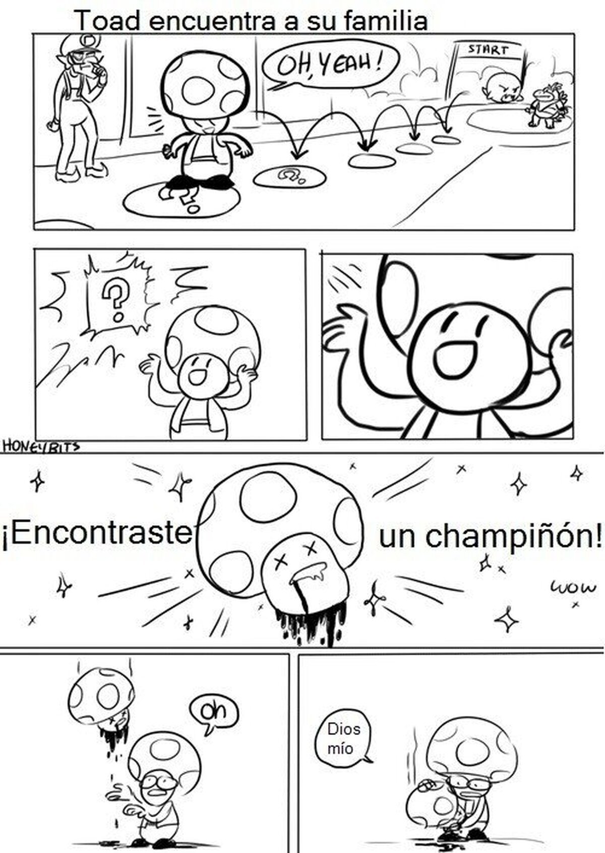 Toad encuentra a un familiar suyo.