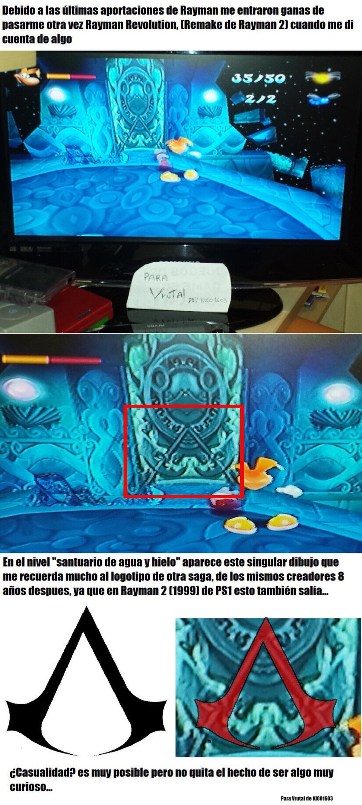 ¿Logo de Assassin's Creed en Rayman 2?