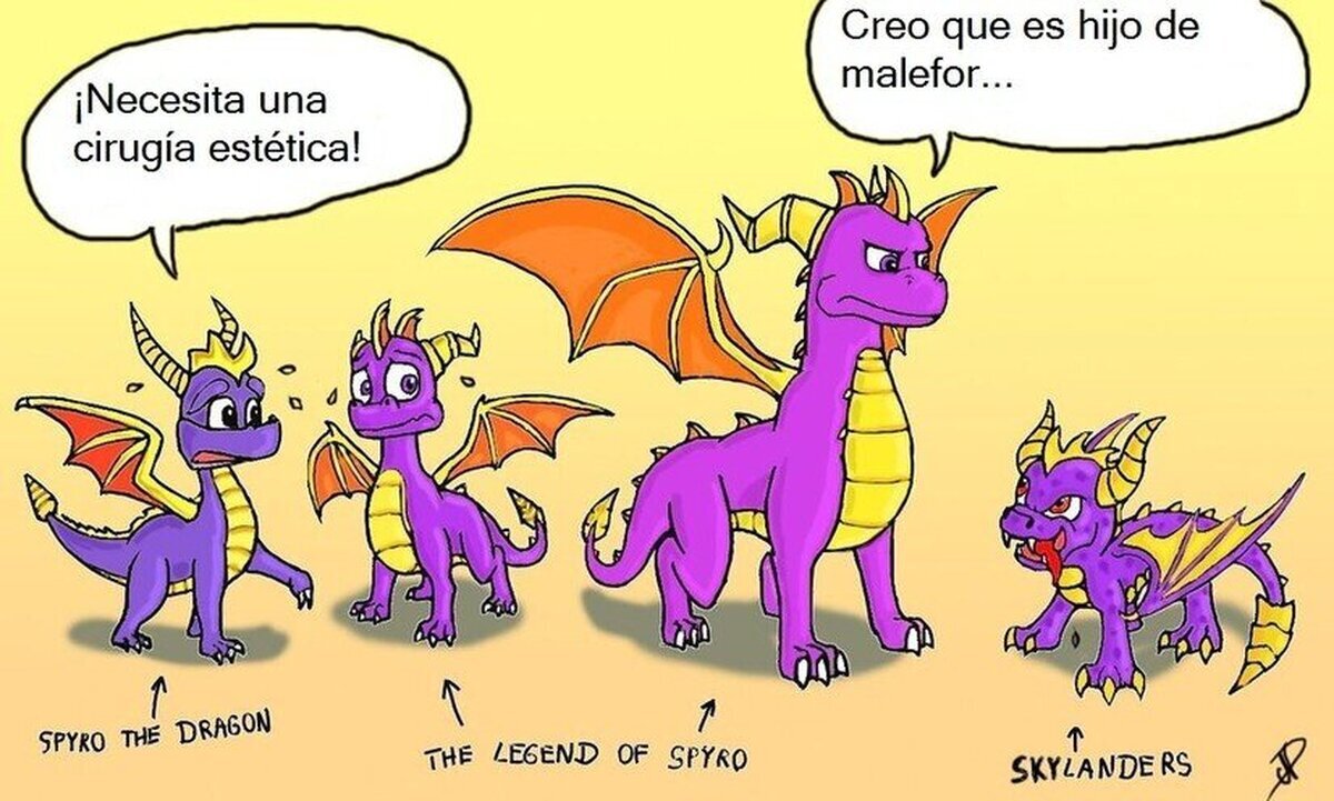 El Spyro de Skylanders no es muy bonito que digamos...