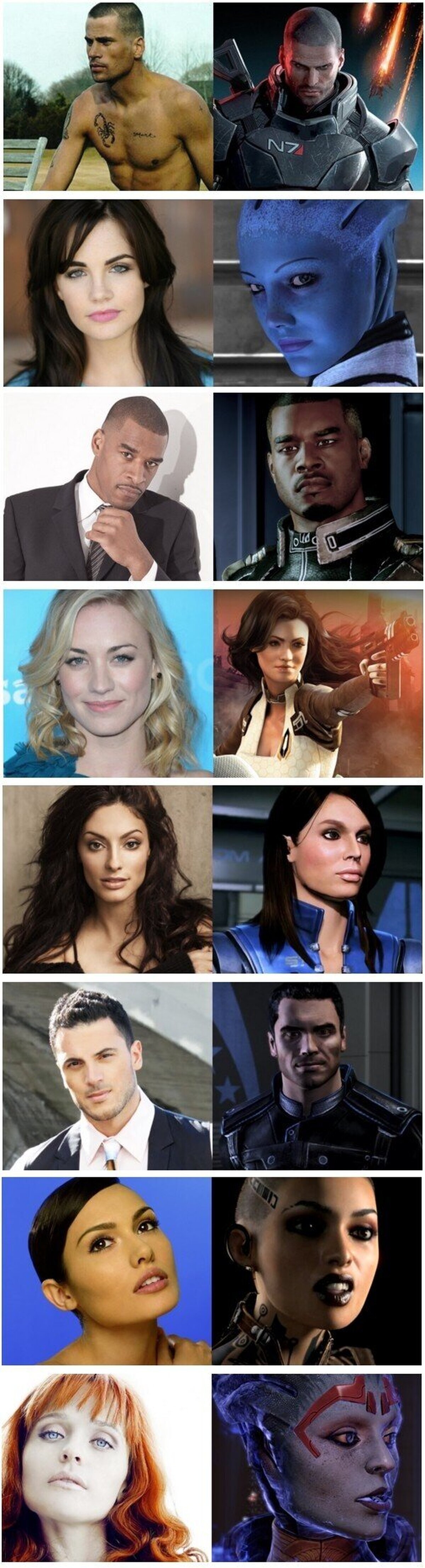 Las verdaderas caras de Mass Effect
