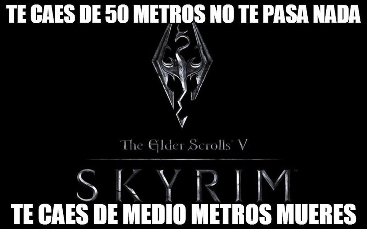 En Skyrim la gravedad funciona a ratos