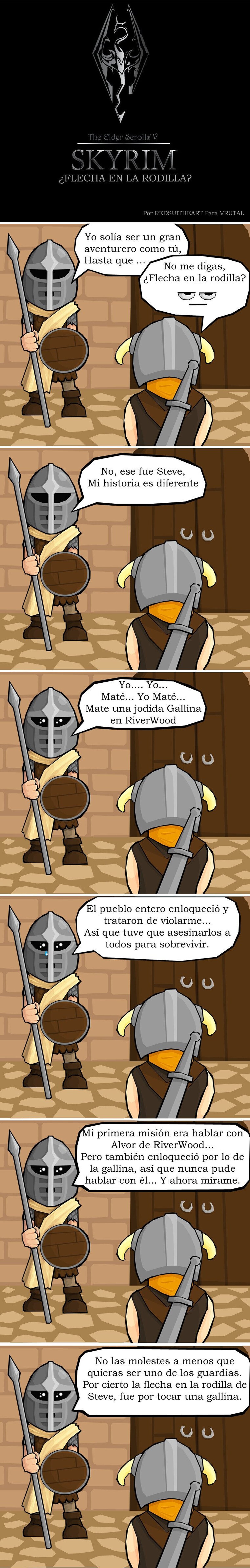 ¿Flecha en la rodilla?