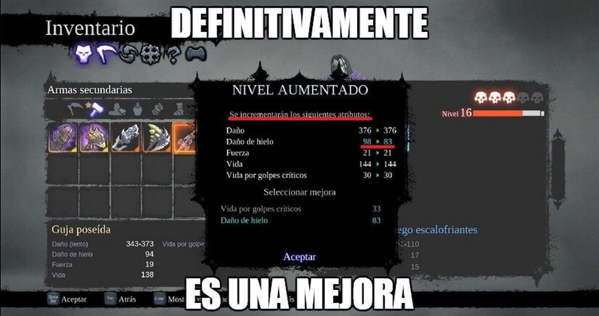 Armas que al subir nivel empeoran, sólo en Darksiders 2