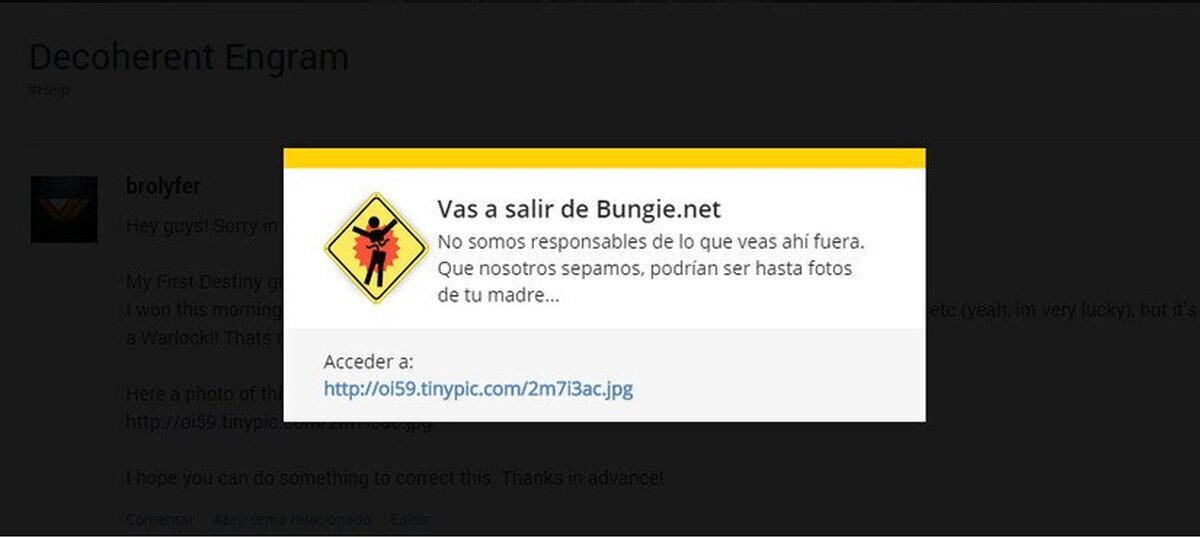 ¡Ojo al salir de Bungie!