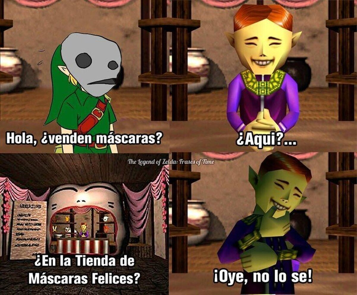 El vendedor de máscaras felices contestando preguntas estúpidas