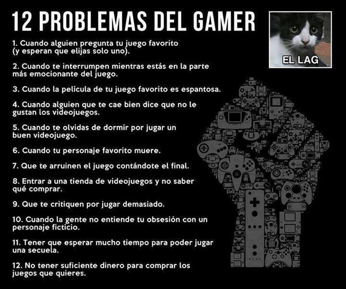 Los 12 problemas del gamer