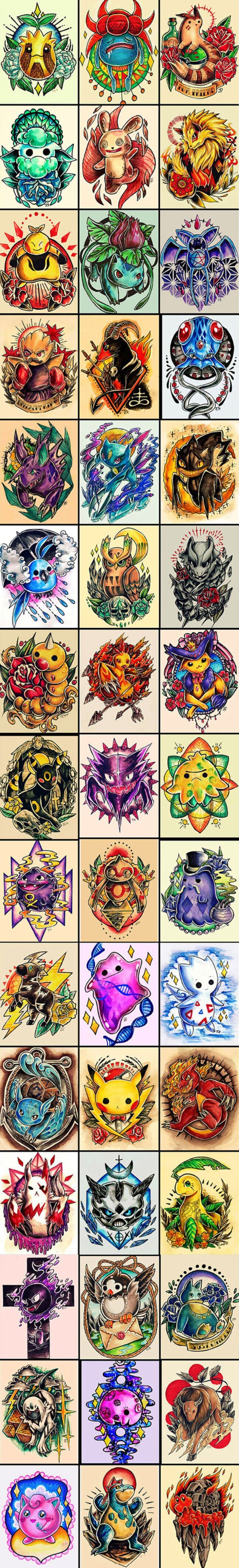 Diseños de tatuajes al más puro estilo Pokémon, ¿te harías uno?