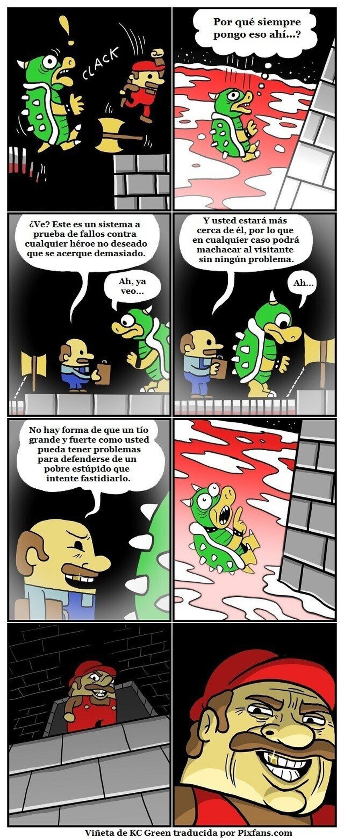 ¿Por qué Bowser siempre tenía el hacha al final del puente?