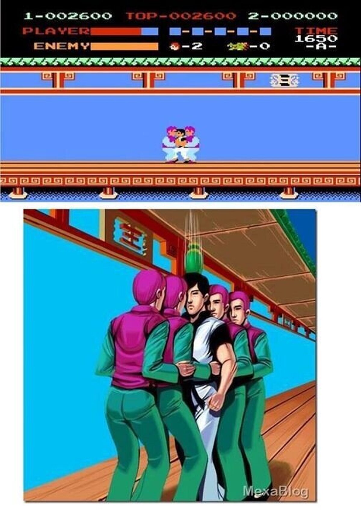 La situación incómoda del Kung-Fu de NES en la que no te quieres ver