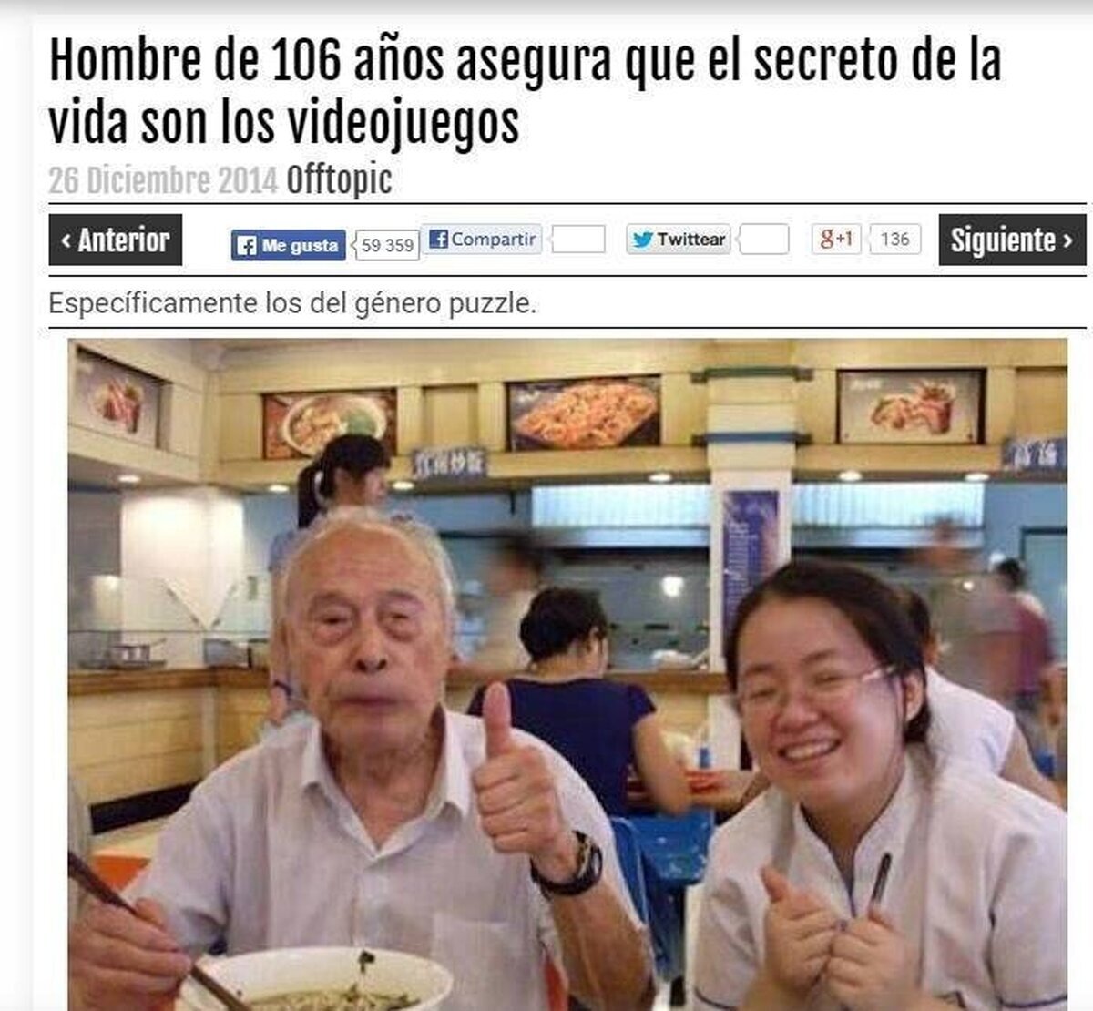Este señor ha descubierto el secreto de la vida