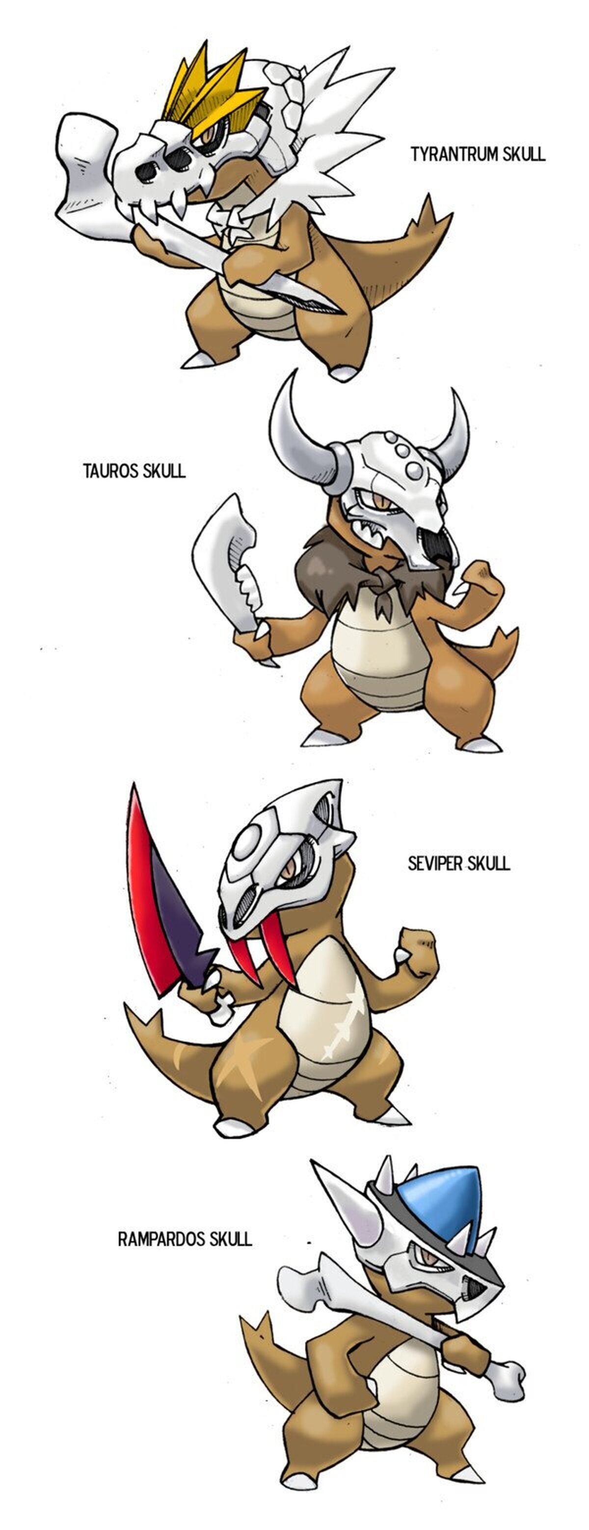 ¿Y si Marowak llevara las calaveras de otros Pokémon?