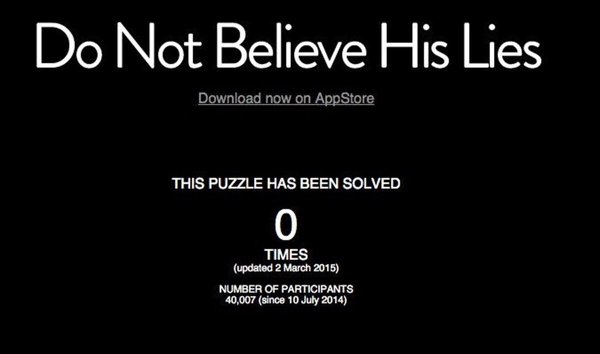 Nadie ha sido capaz de resolver el puzle de este misterioso videojuego
