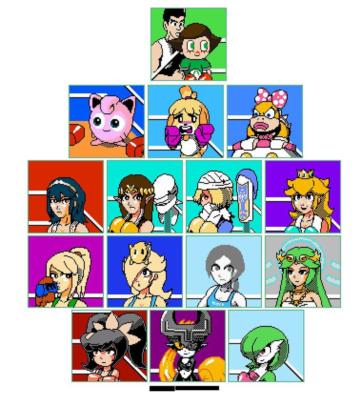 Si las chicas de Nintendo apareciesen en el Punch Out! de NES