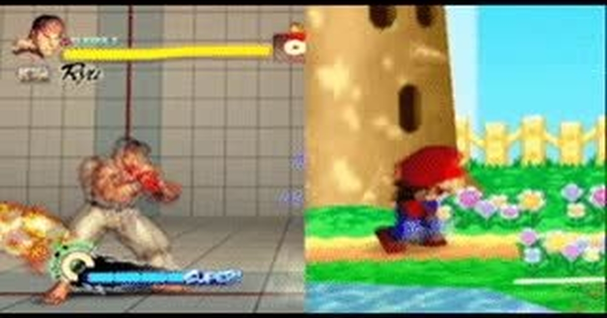 GIF: Si Ryu llega al Smash podriá ser un clon de Mario