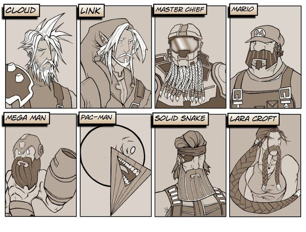 ¿Como se verían nuestros personajes favoritos con barba?
