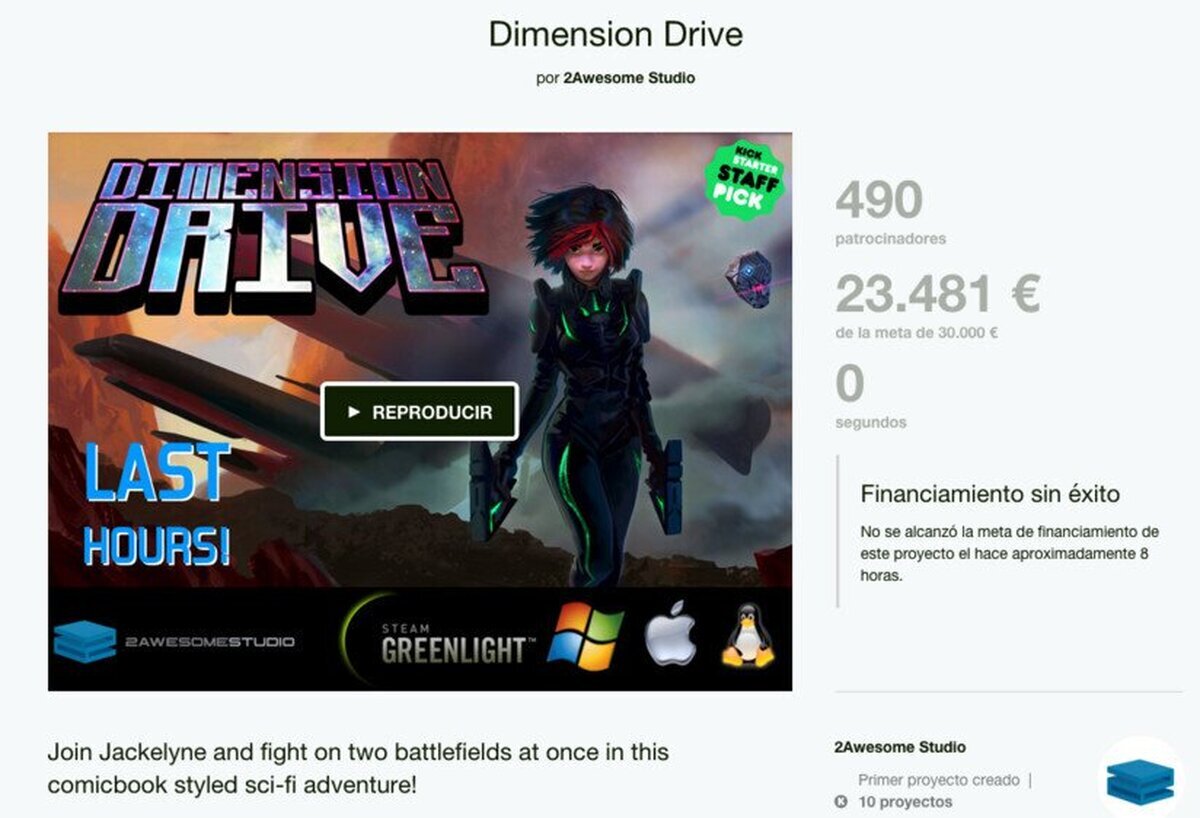 Un troll se carga la campaña de financiación de Dimension Drive en Kickstarter
