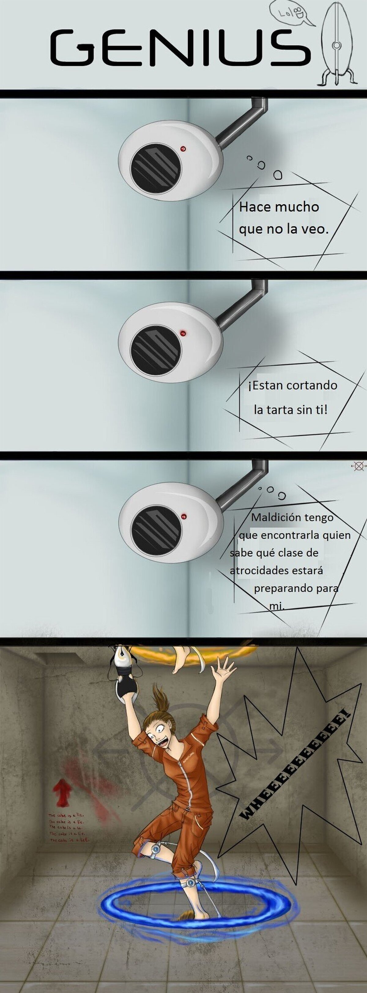 No puedes bajar la guardia ni un segundo GLaDOS (o igual sí)