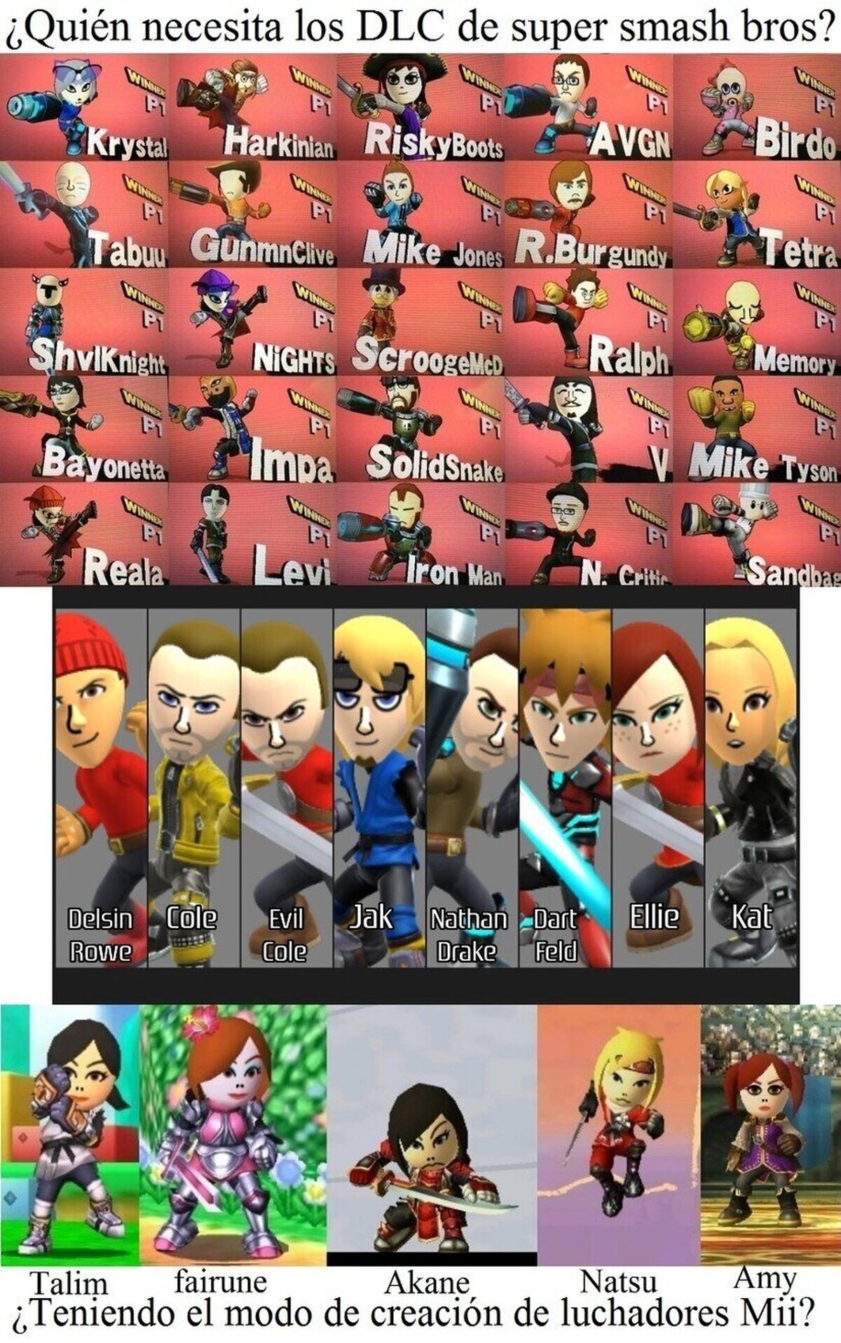 La personalización de luchadores Mii de Smash Bros puede hacer maravillas