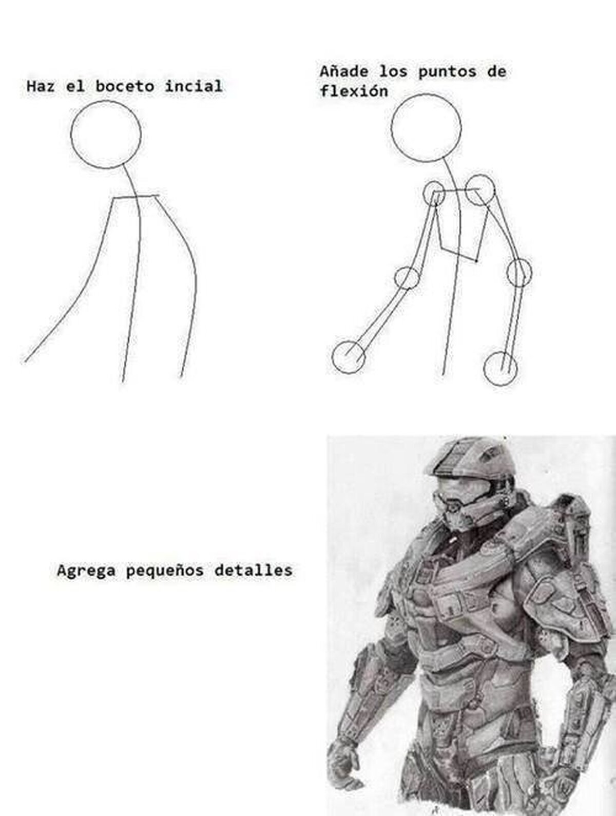 Pasos para dibujar a Master Chief