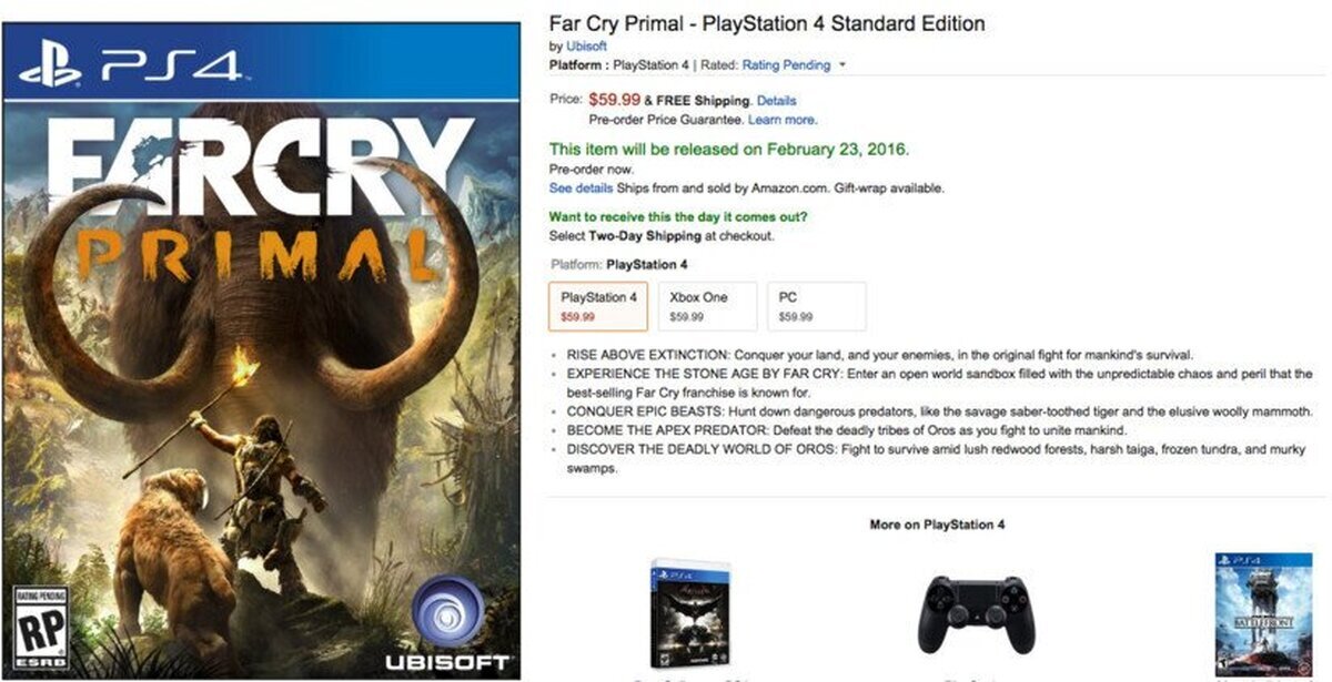 Primer tráiler de Far Cry Primal. Saldrá el 23 de febrero
