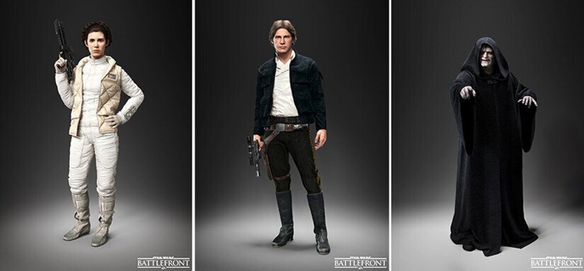 Leia, Han Solo y Palpatine estarán en Star Wars Battlefront