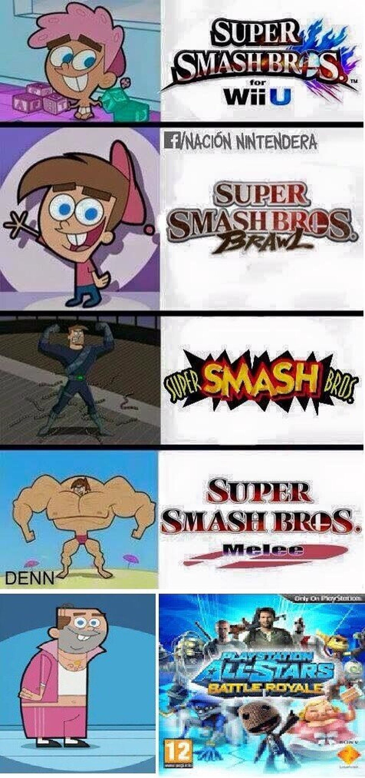 La saga Smash Bros en una imagen