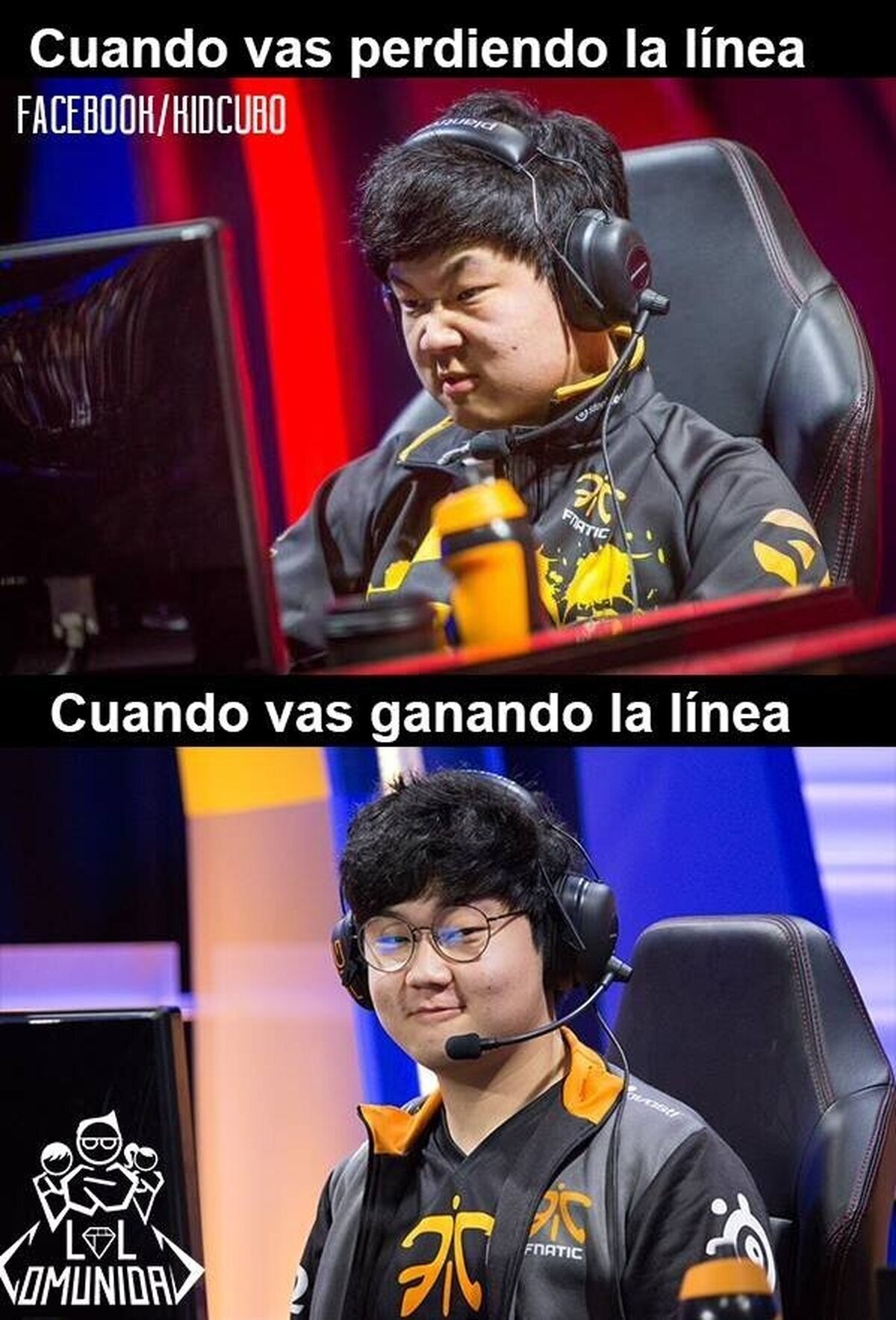 Cuando vas perdiendo tu línea vs. Cuando la vas ganando