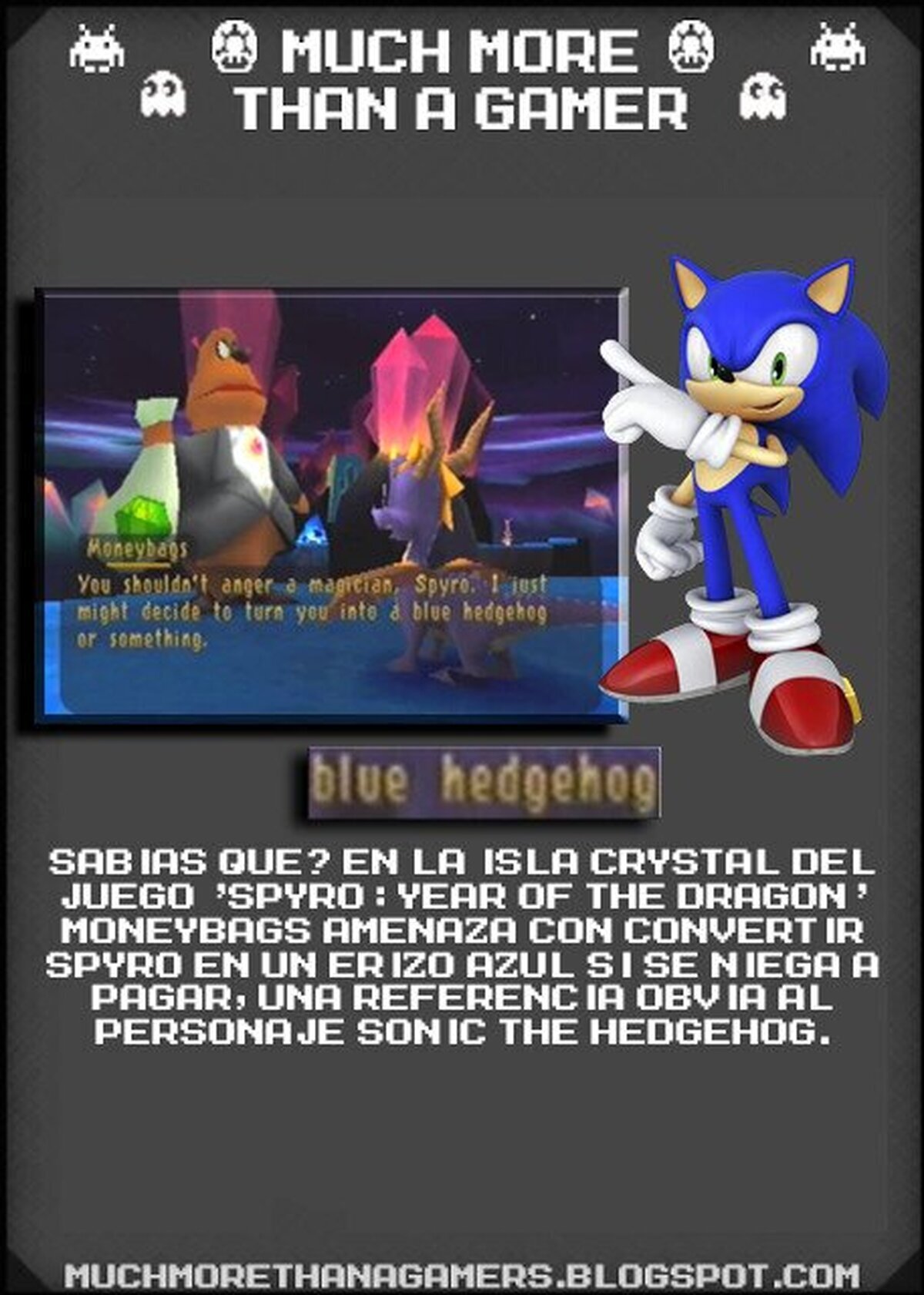 Sony haciendo una referencia a Sonic
