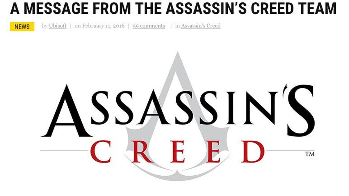 Ubisoft: ''Este año no sacaremos ningún Assassin's Creed''