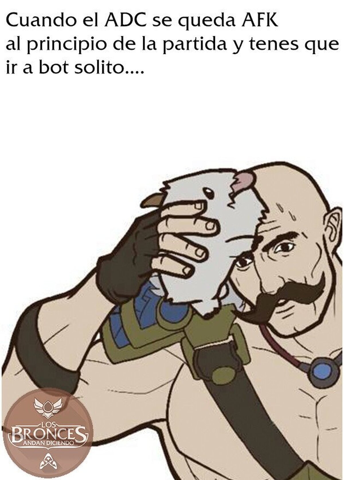 Cuando eres support y debes estar solo en la línea