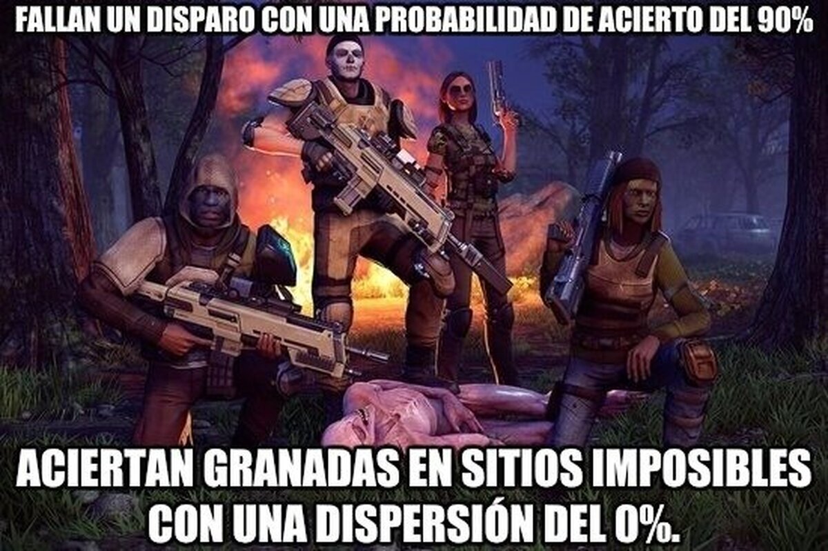 Soldados de Xcom, todos expertos en trigonometría