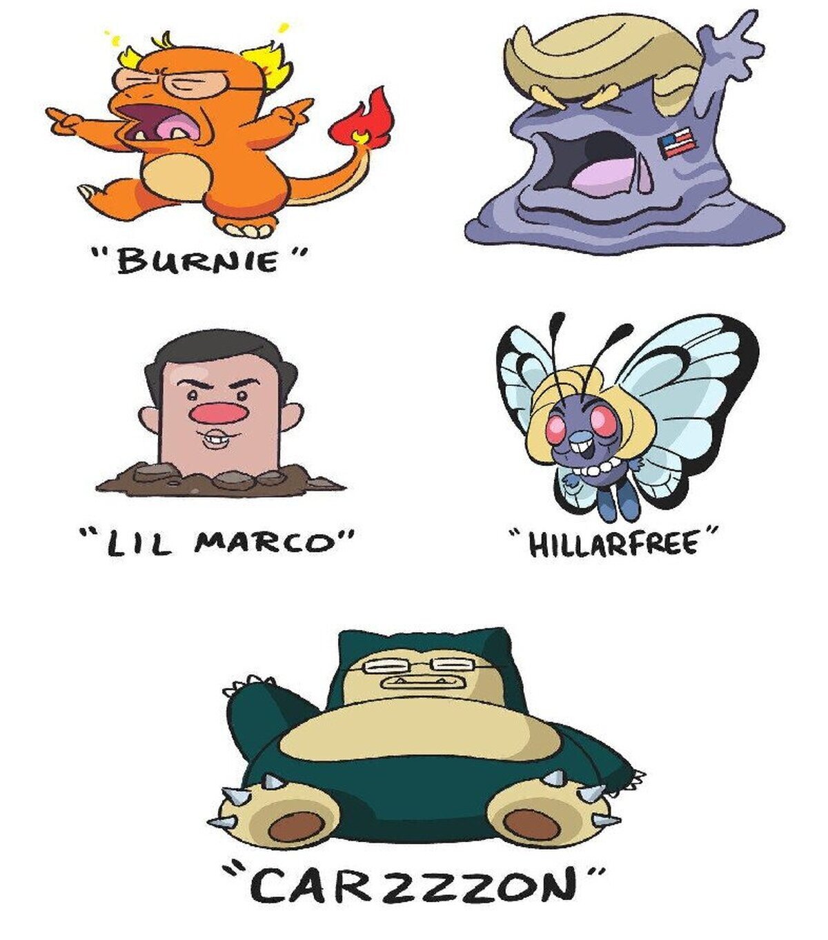 Si los candidatos presidenciales de EE.UU. fueran pokemon