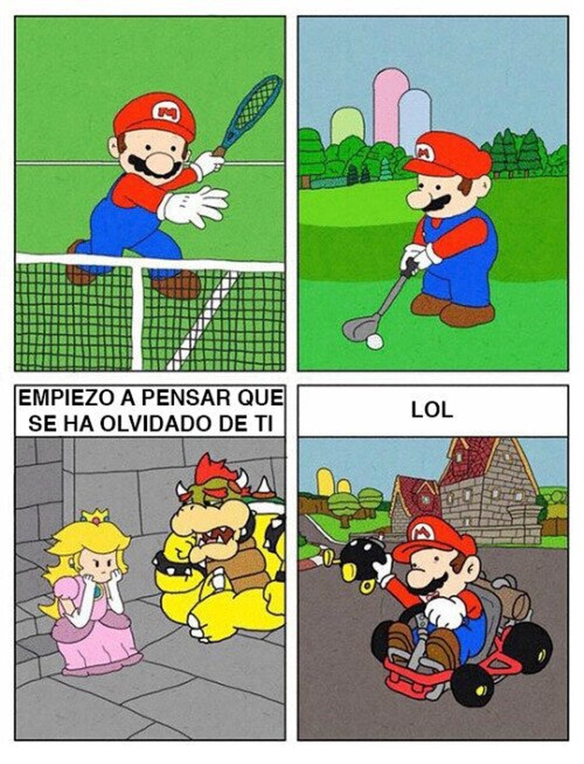 Mario se ha olvidado de Peach