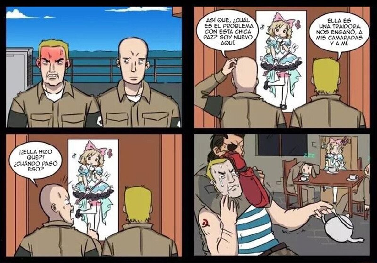 Estos pósters no creo que justamente suban la moral de la Mother Base