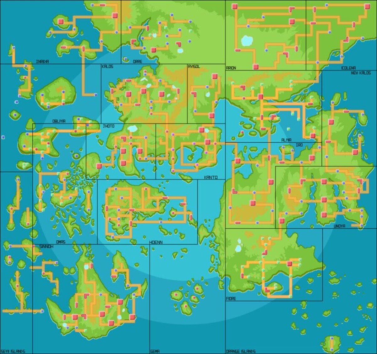 Mapamundi de Pokémon