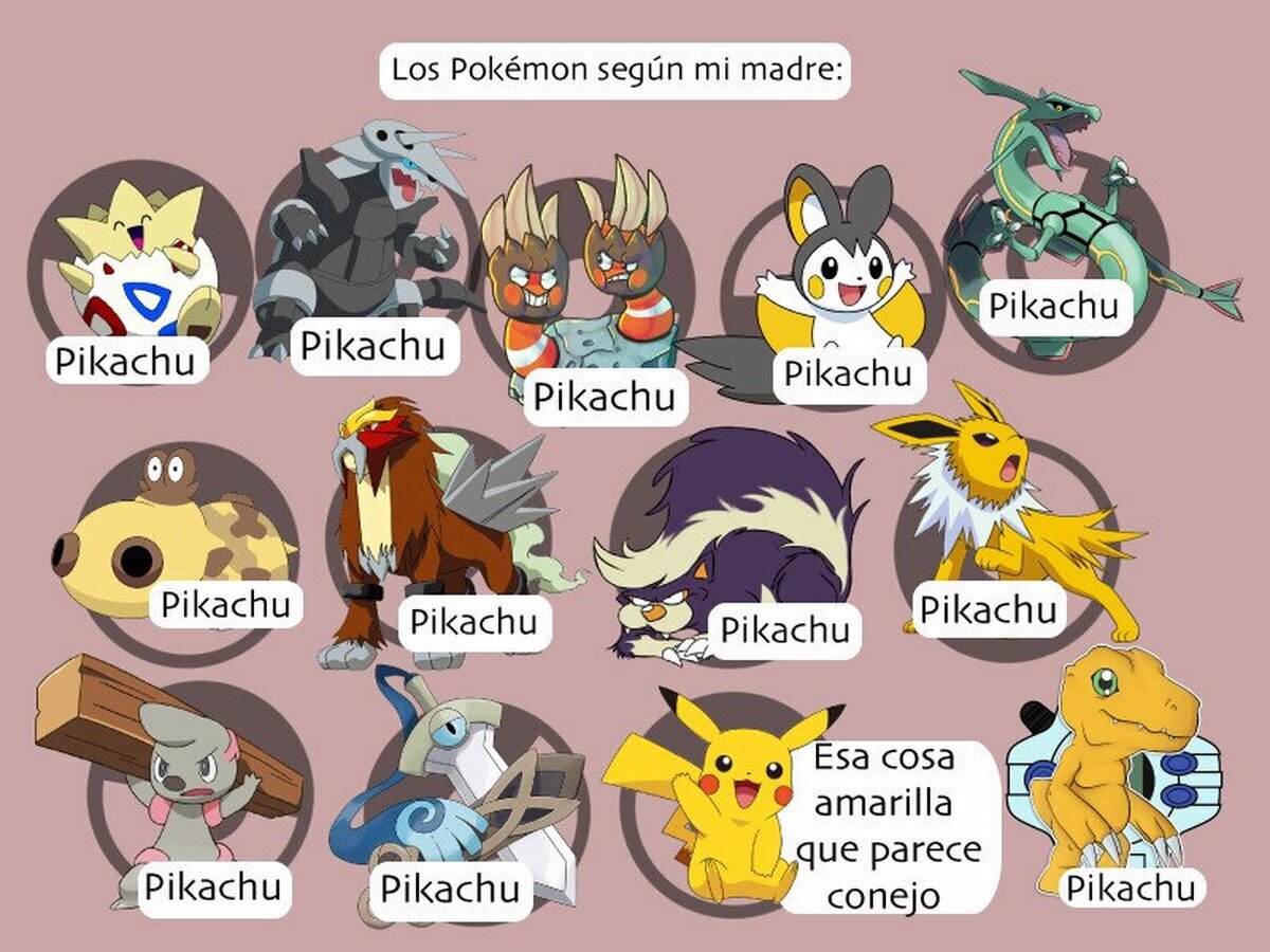 Los Pokémon según mi madre