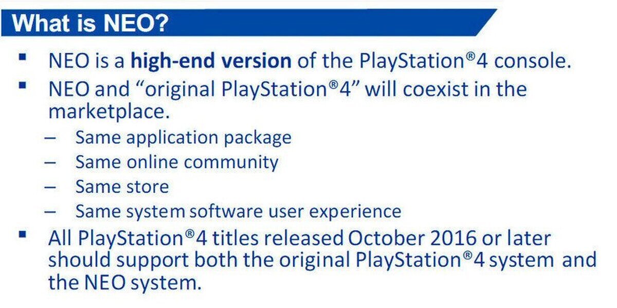 Se filtran las especificaciones de Playstation 4 NEO