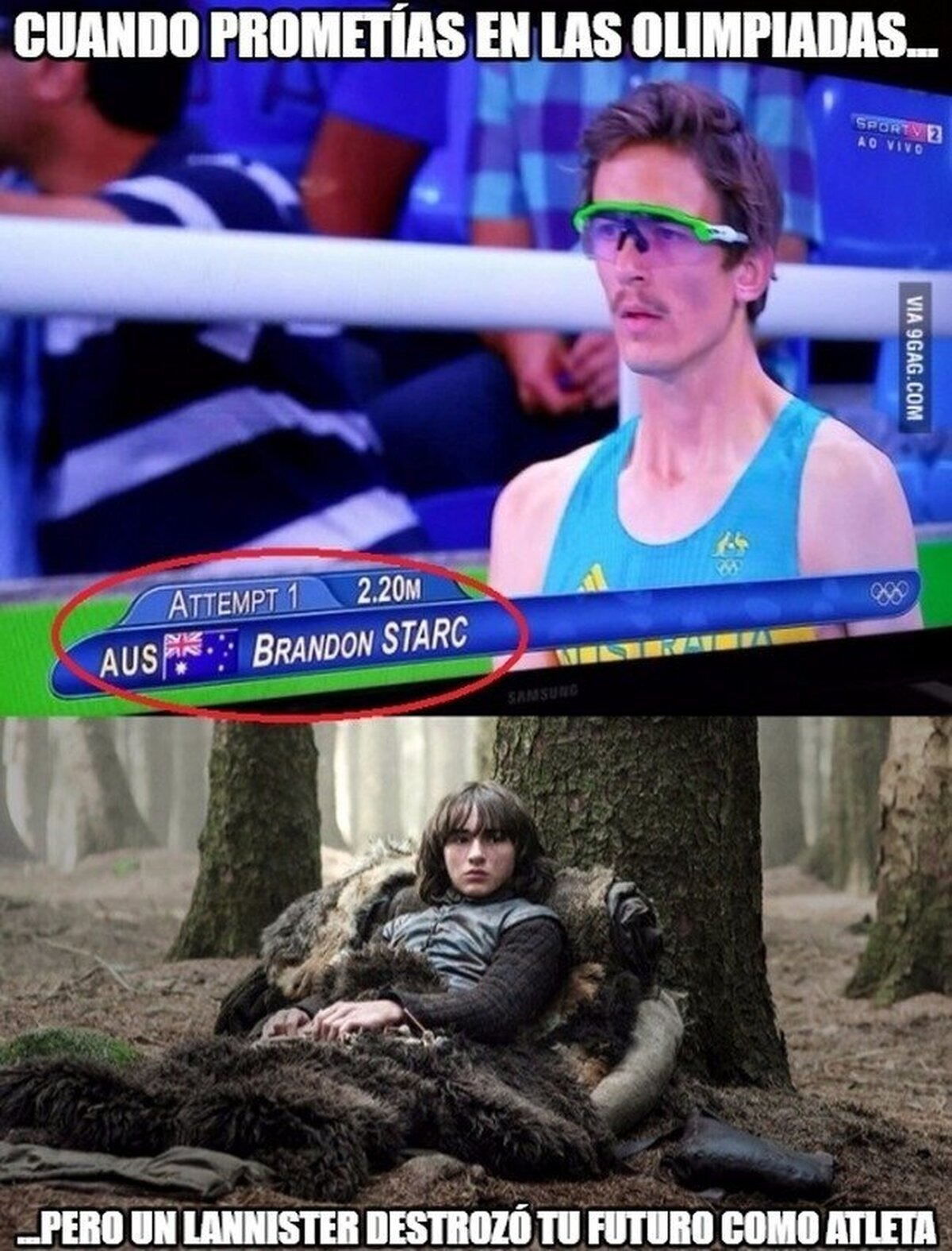 Pobre Bran, se cabo su sueño olimpico: