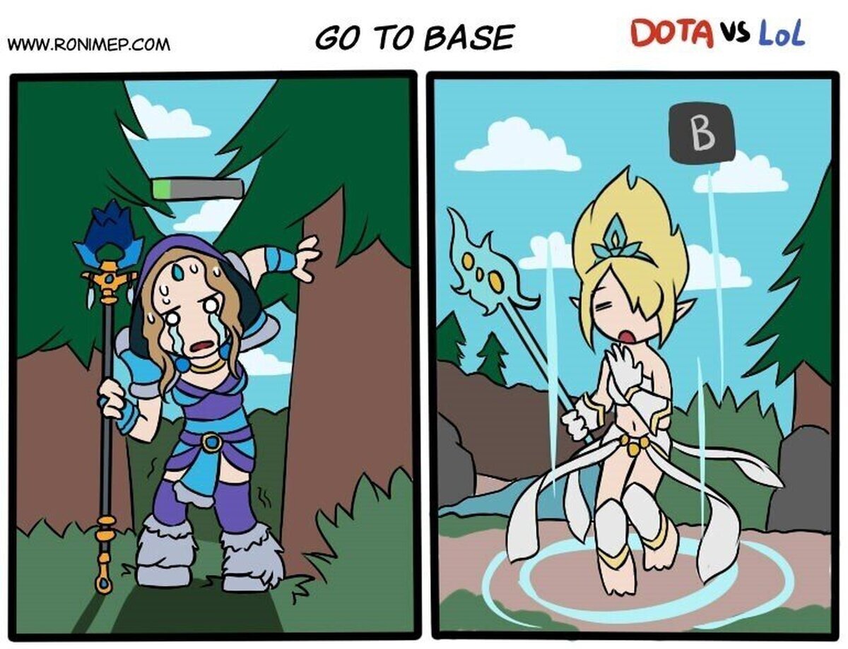 Dota vs Lol - Go to base