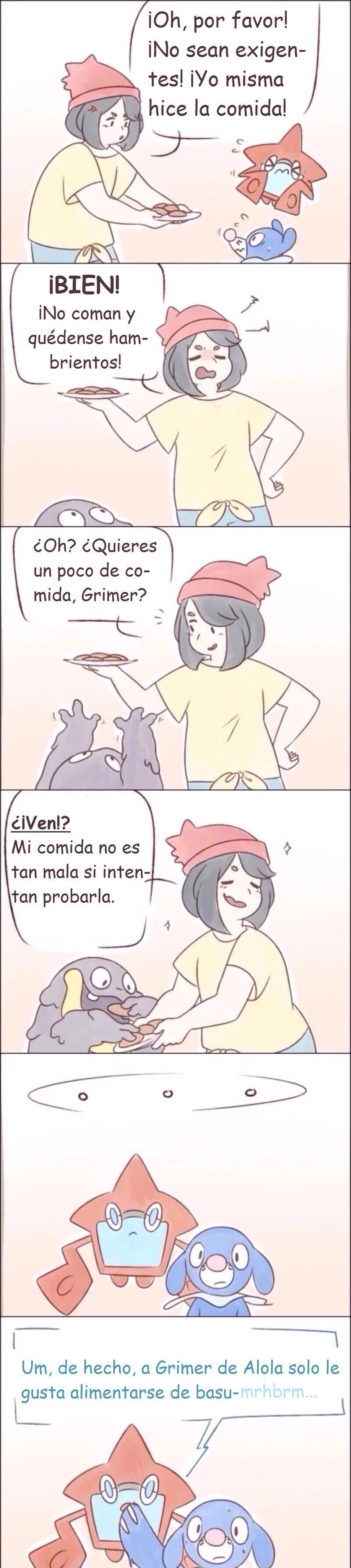 La nueva pokegirl no es buena cocinera