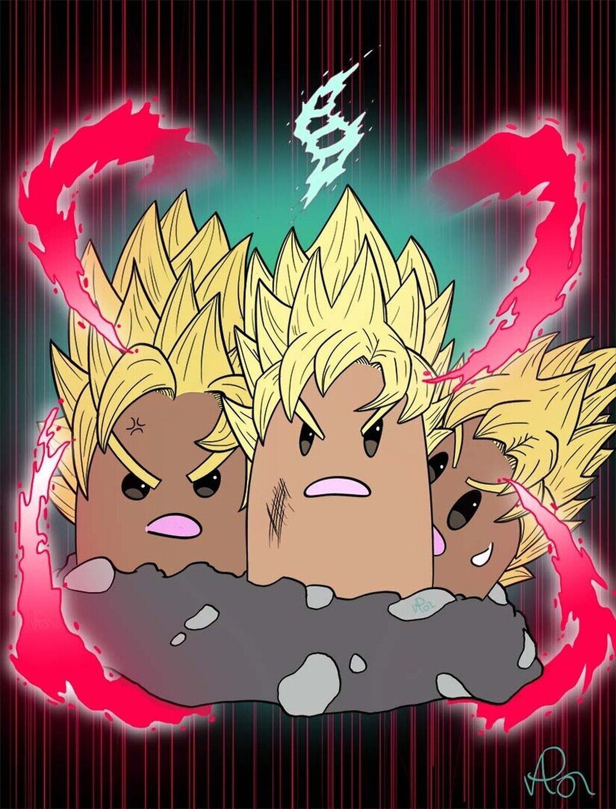 Mega Dugtrio de Alola, por aporopa