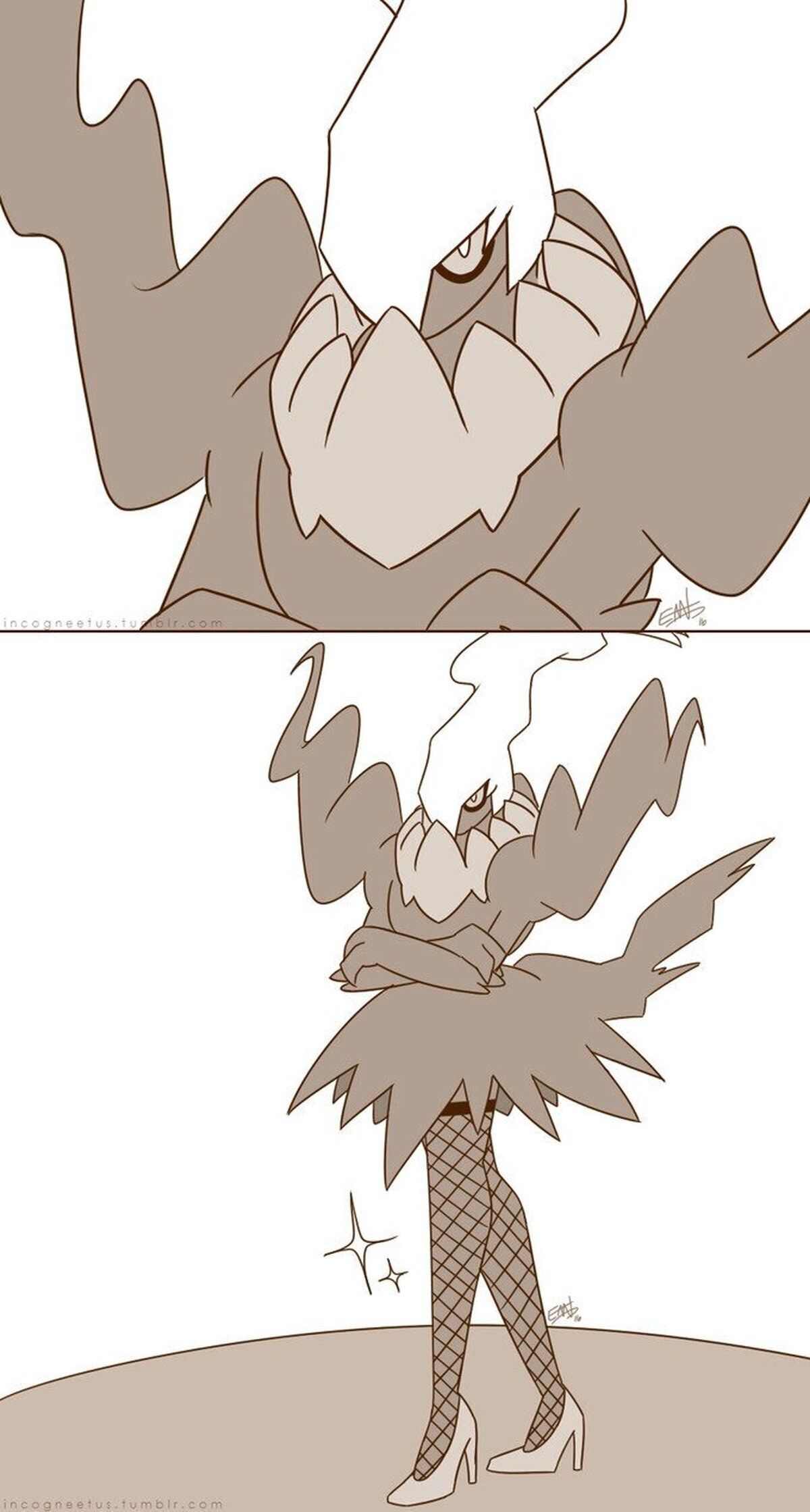Las verdaderas piernas de Darkrai, por incogneetus