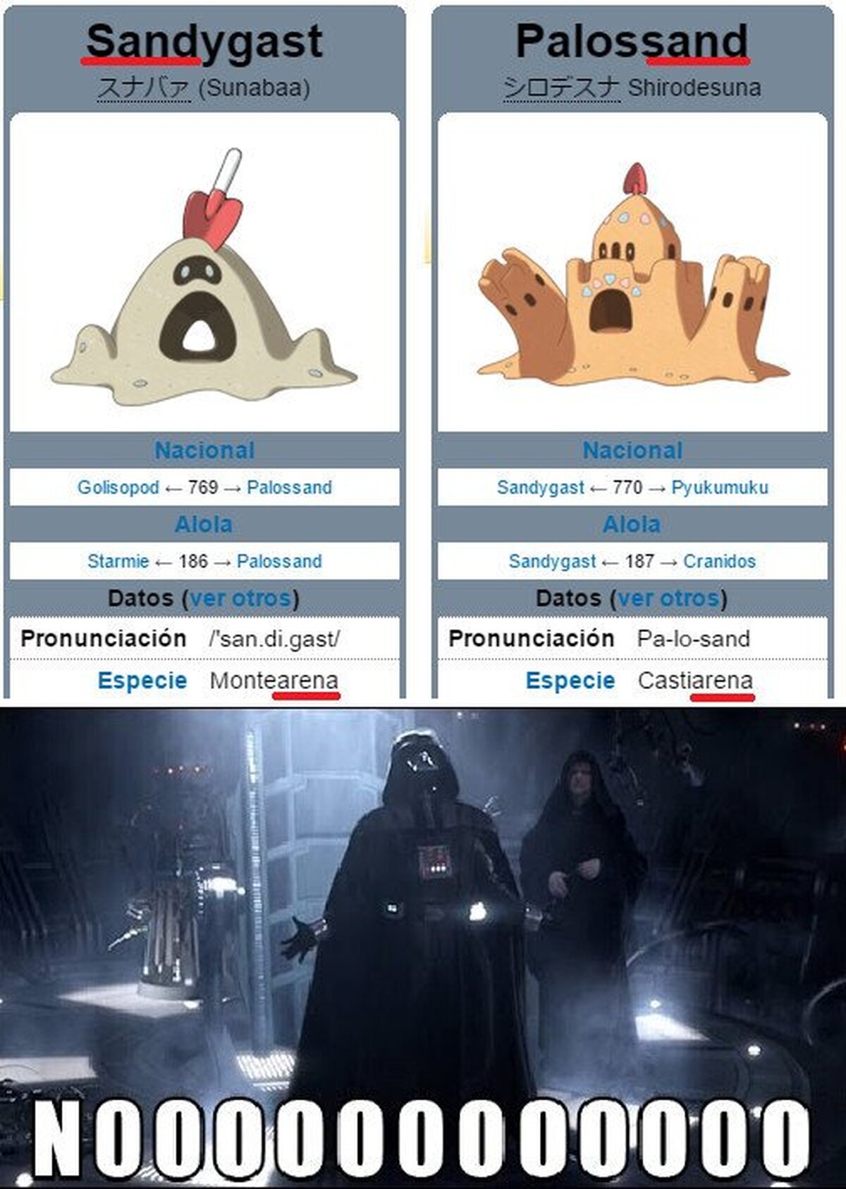 Los pokémon más odiados por Darth Vader